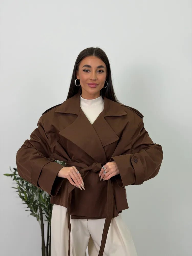 Avalon - Women's Cropped Trench Coat - photo 4