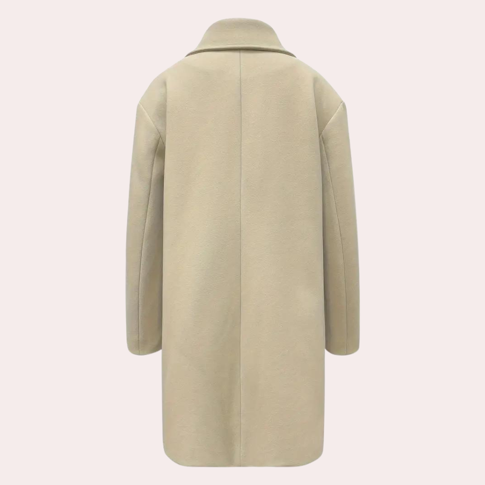Beatrice - Women's Longline Overcoat with Pockets and Notch Lapel - photo 5