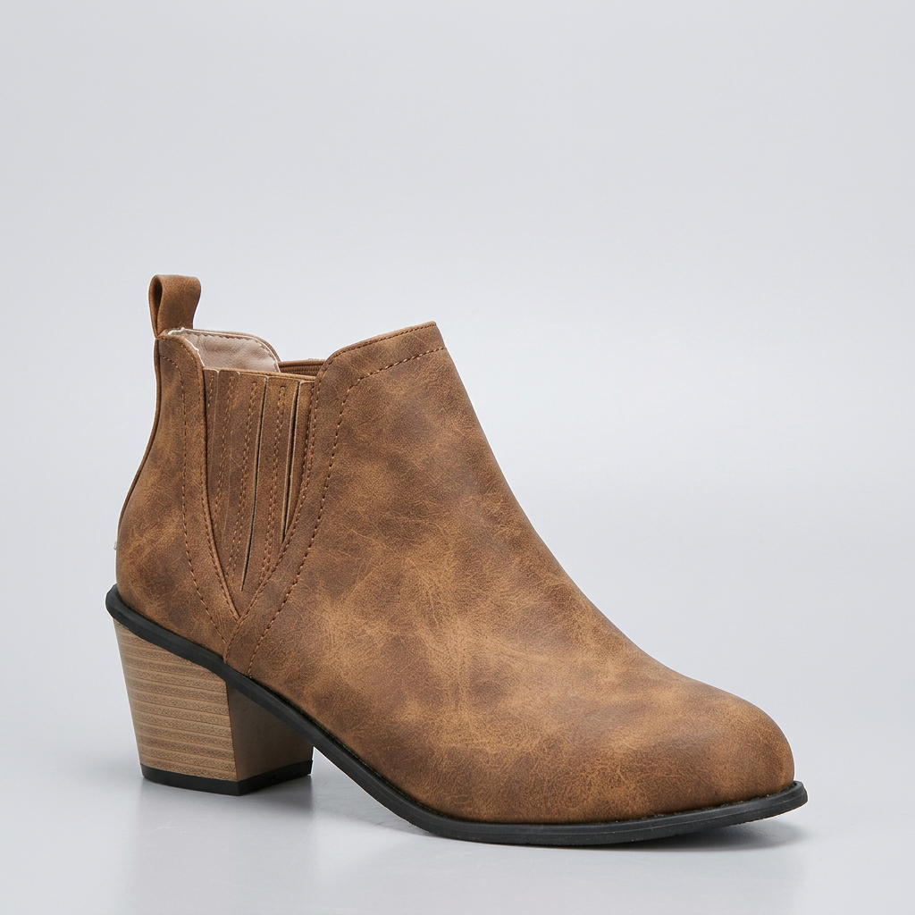 Beatrix - Women's Chelsea Boots with Stacked Heel - photo 1