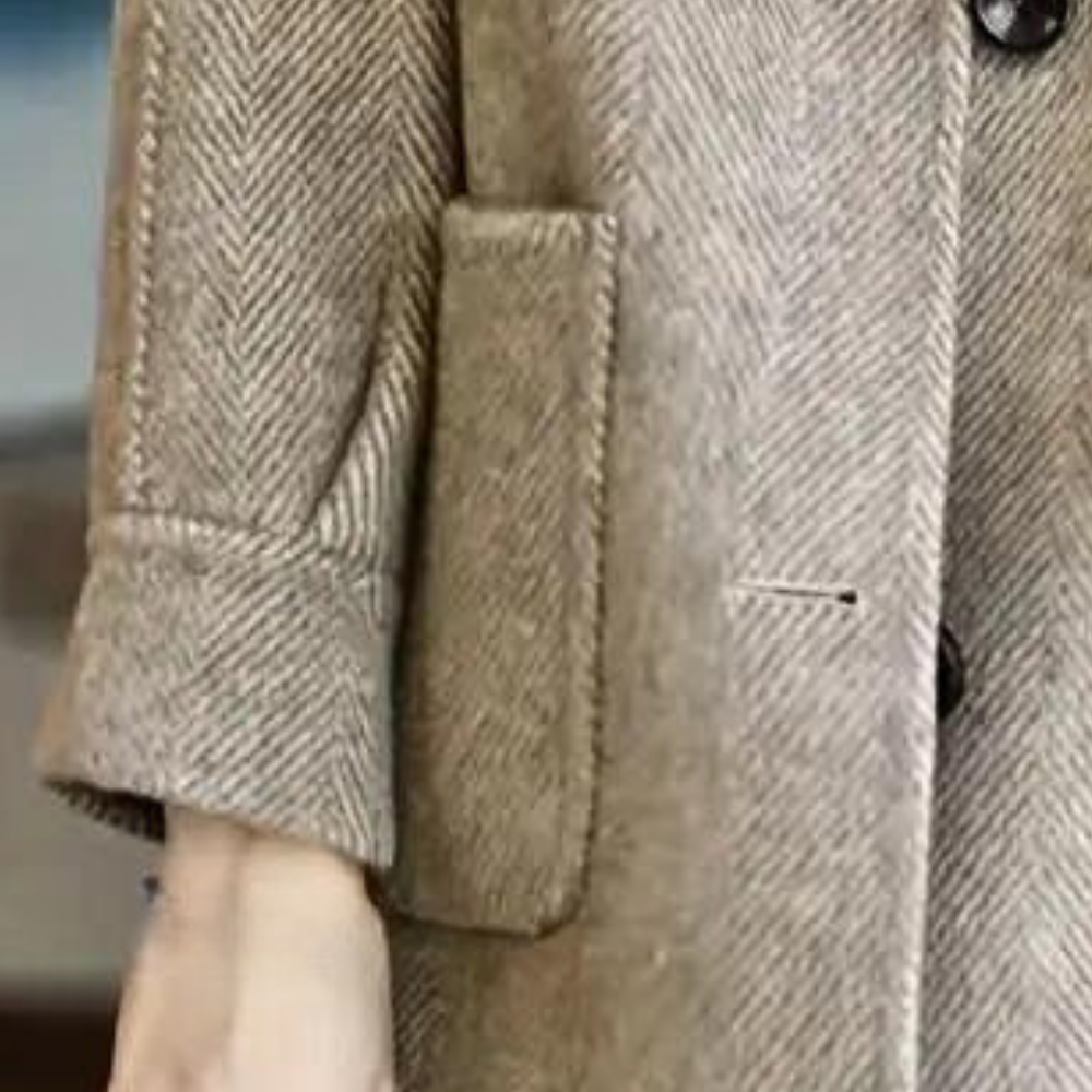 Bernice - Women's Buttoned Wool-Look Coat - photo 4