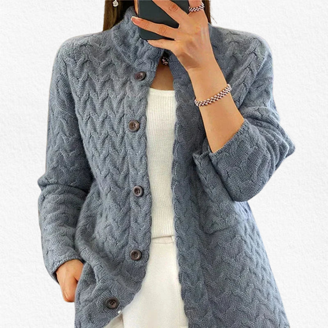 Beverley - Women's Twisted Cable Knit Cardigan - photo 3