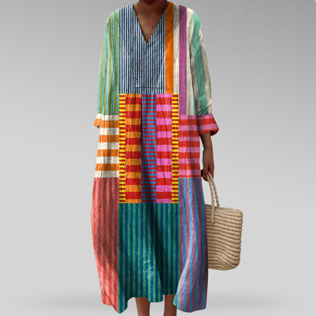 Blaise - Women's Maxi Dress in Stripe - photo 1
