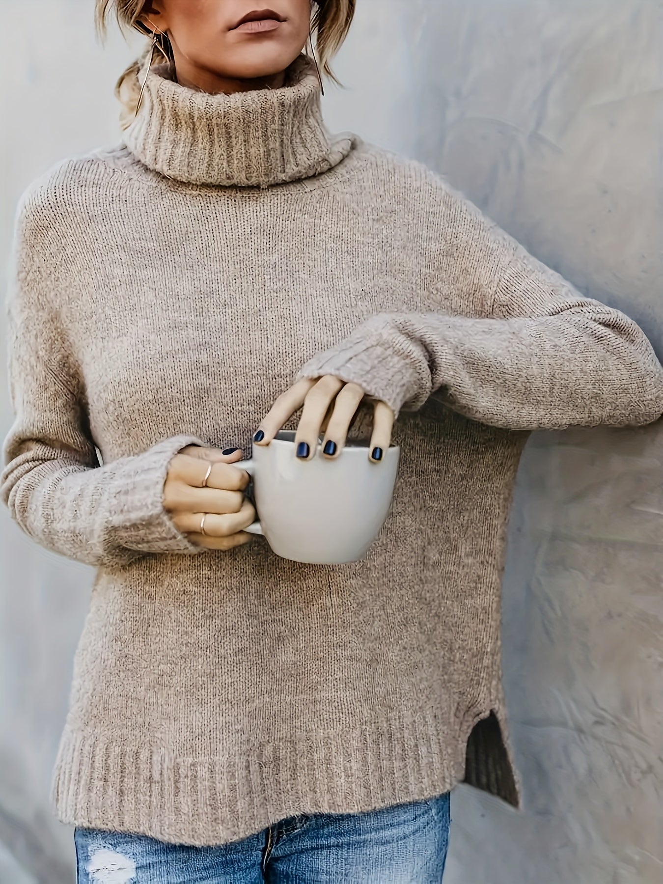 Blythe - Women's Jumper with Roll Neck - photo 3
