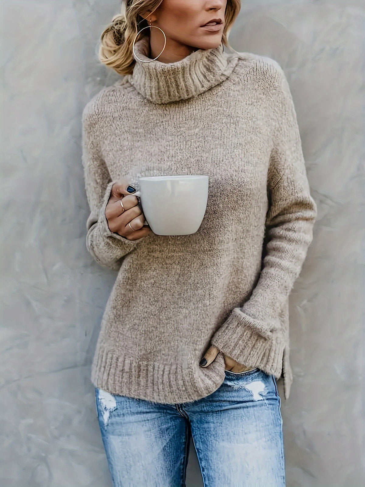 Blythe - Women's Jumper with Roll Neck - photo 4