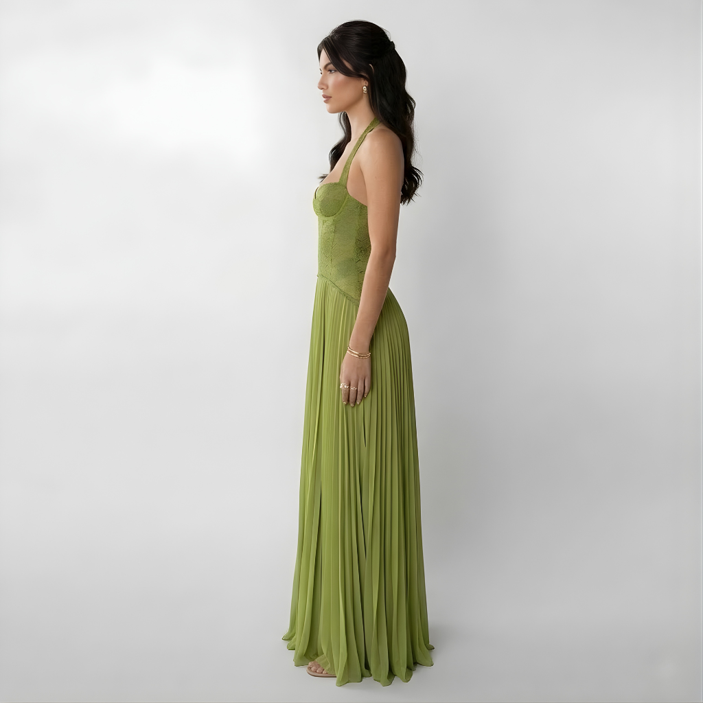 Brienne - Women's Flowing Maxi Dress with Pleats - photo 2