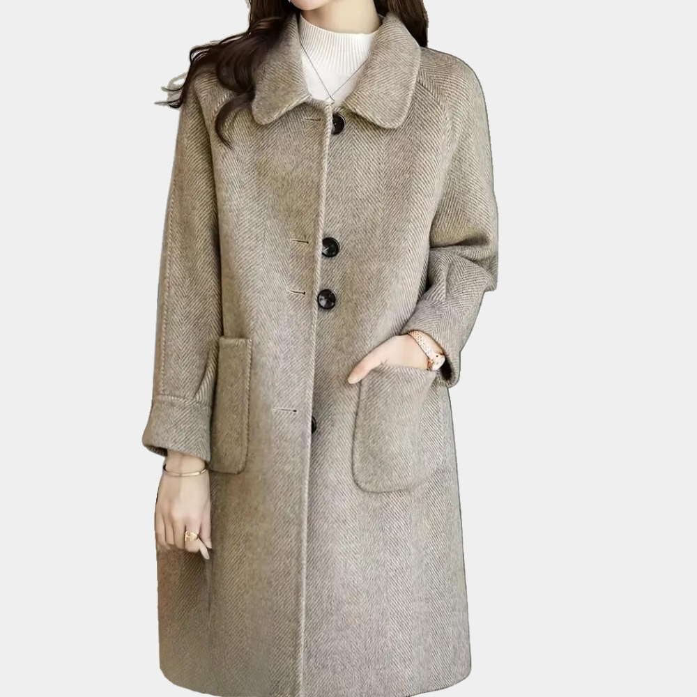 Britt - Women's Buttoned Wool-Look Coat - photo 5