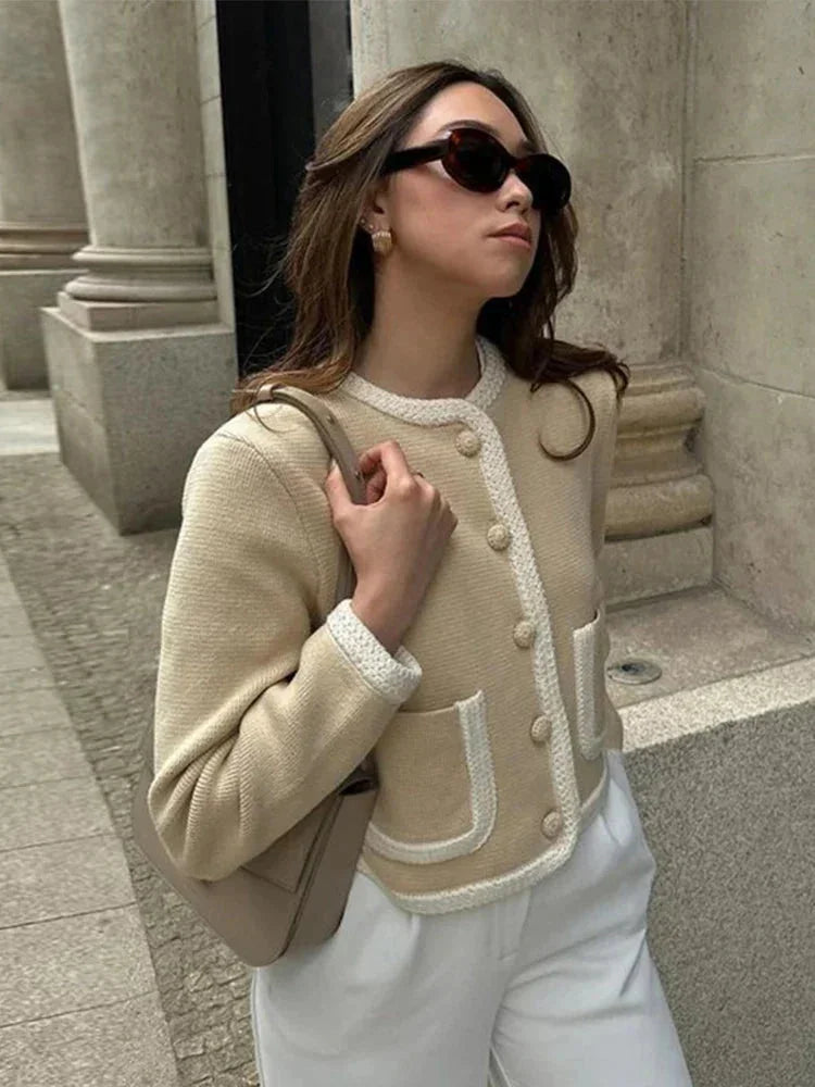 Carissa - Women's Jacket in Knit with Button Front - photo 1