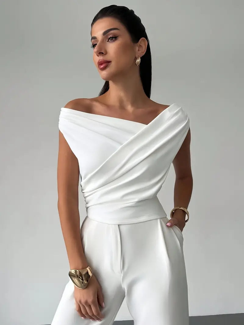 Joan - Women's Draped Top for Evenings
