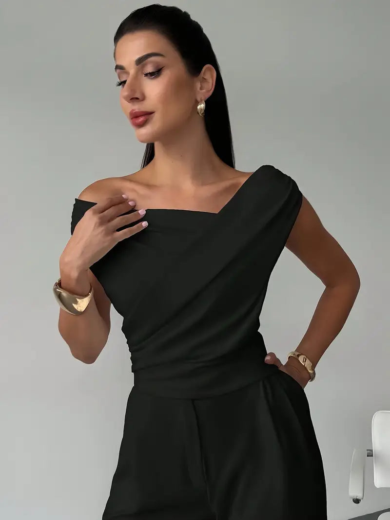 Joan - Women's Draped Top for Evenings