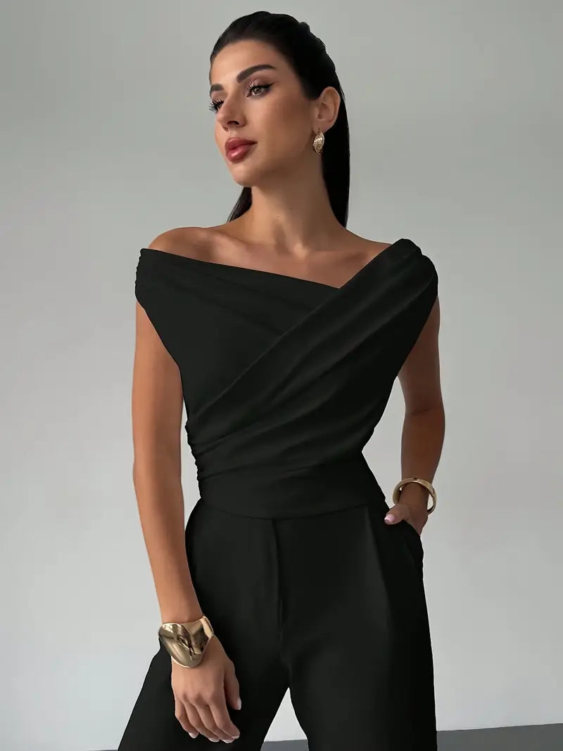 Joan - Women's Draped Top for Evenings