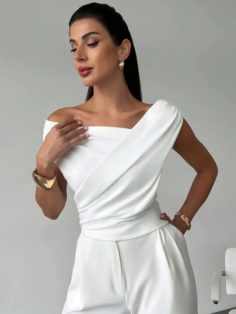 Joan - Women's Draped Top for Evenings