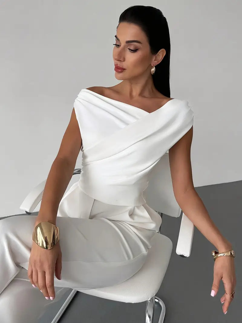Joan - Women's Draped Top for Evenings
