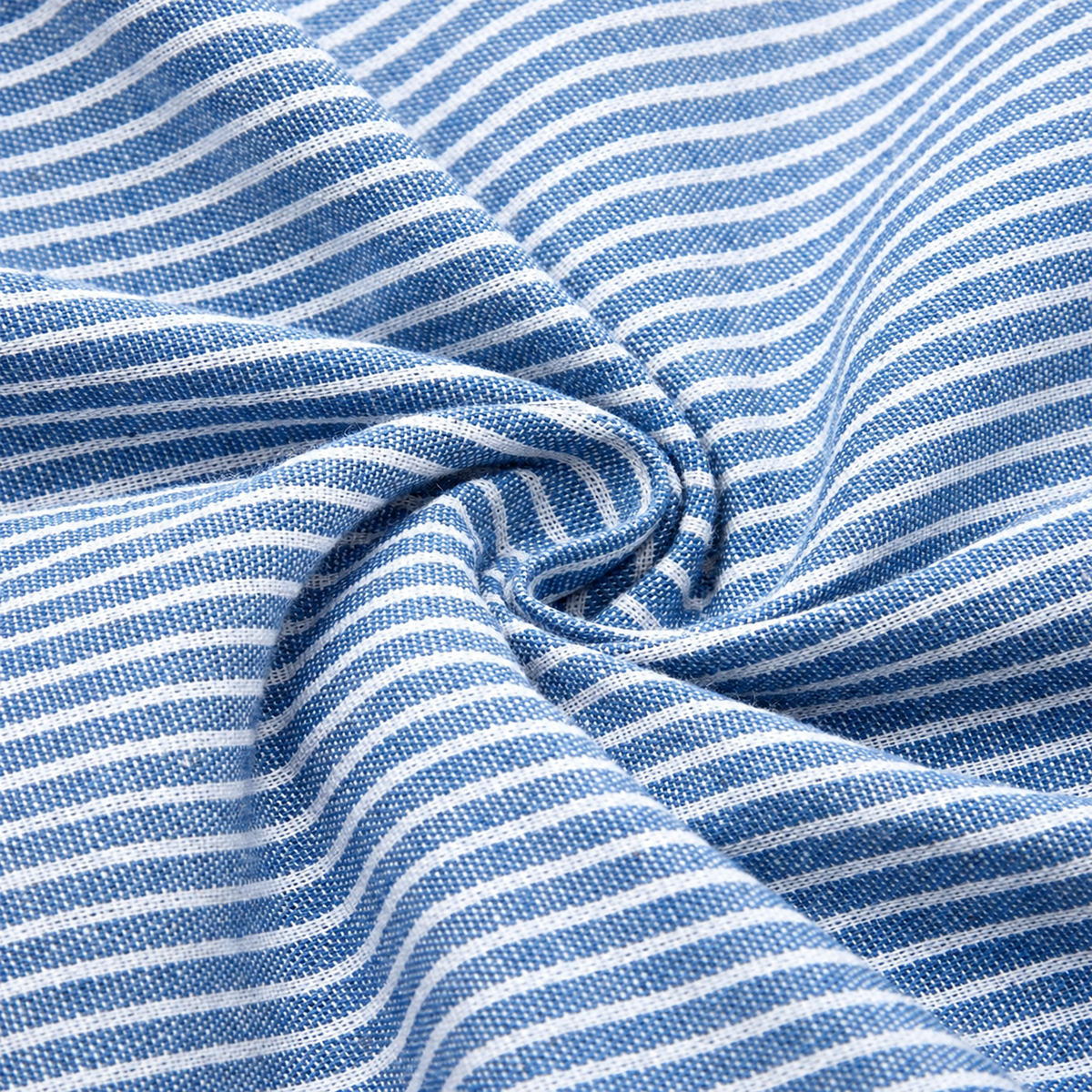 Cleo - Women's Midi Dress in Stripe with Button Front - photo 4