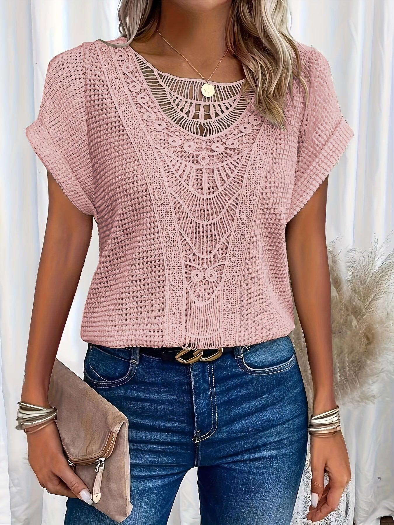 Lexi - Women's Intricate Lace-Detail Top