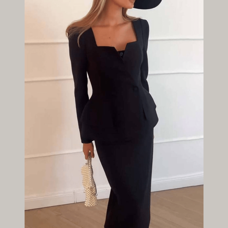 Judy - Women's Tailored Blazer with a Square Neck
