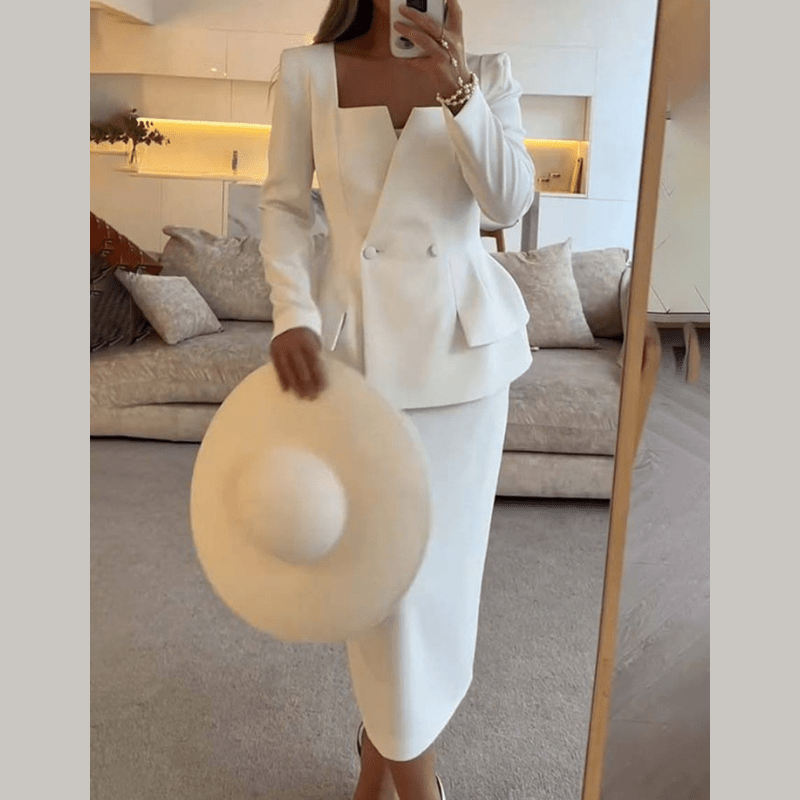 Judy - Women's Tailored Blazer with a Square Neck
