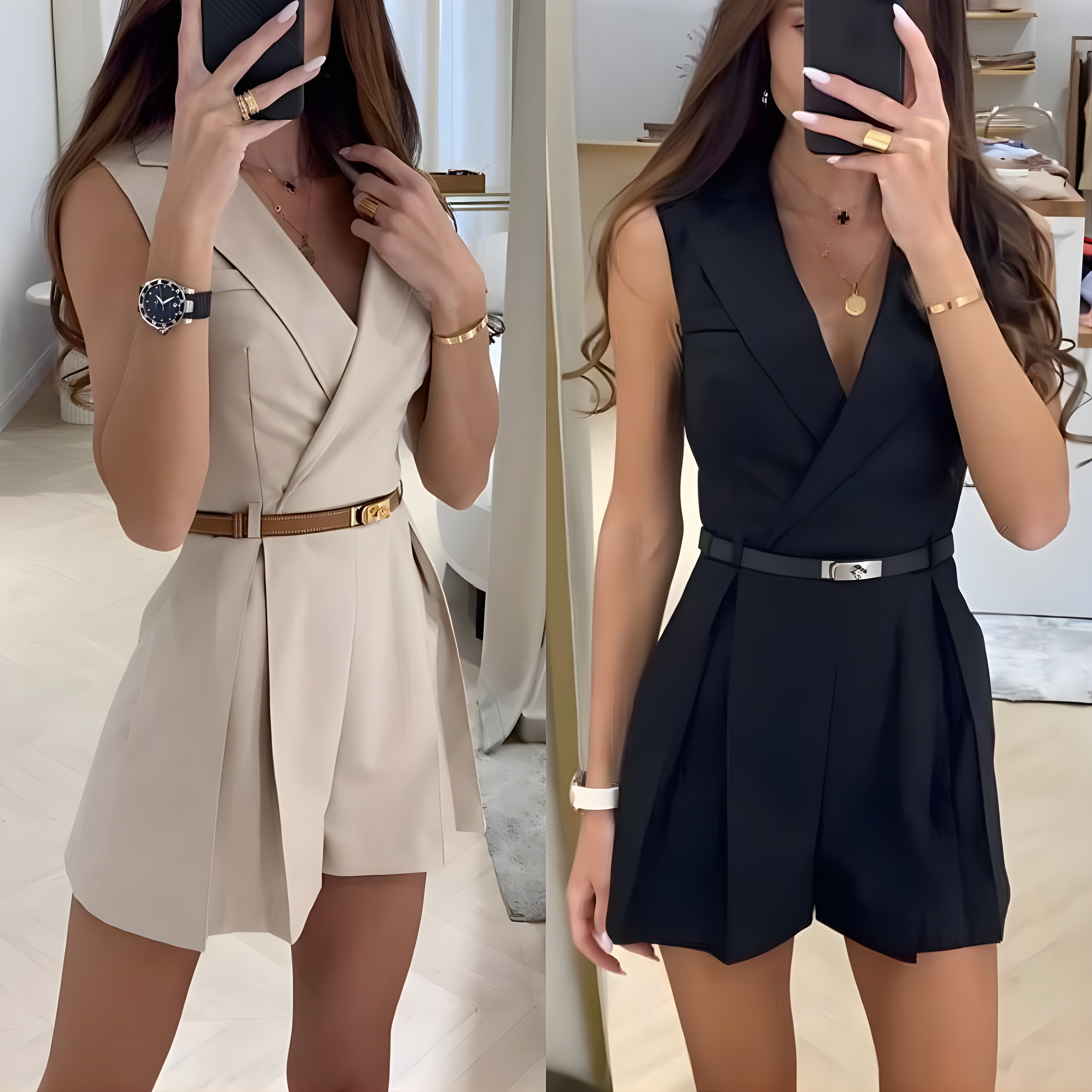 Julie - Women's Relaxed Playsuit with No Sleeves