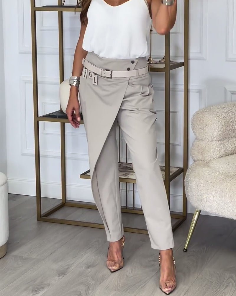 Bree - Women's Patchwork Pants with Belt