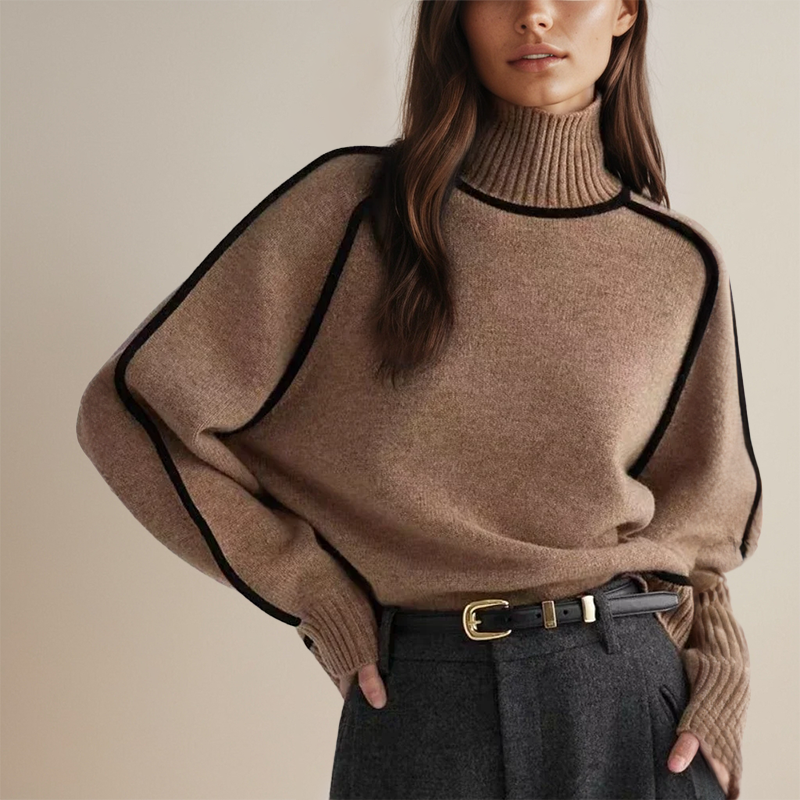 Zinnia - Women's Knit Turtleneck Sweater for Effortless Fall Style
