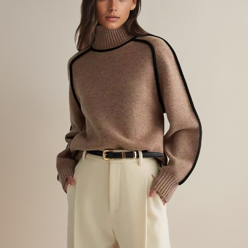 Zinnia - Women's Knit Turtleneck Sweater for Effortless Fall Style
