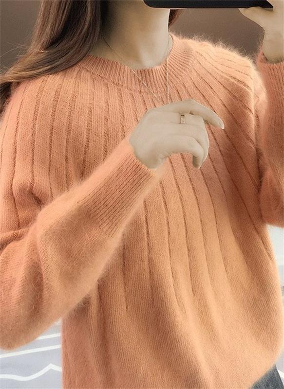 Delia - Women's Brushed Rib Knit Sweater - photo 7