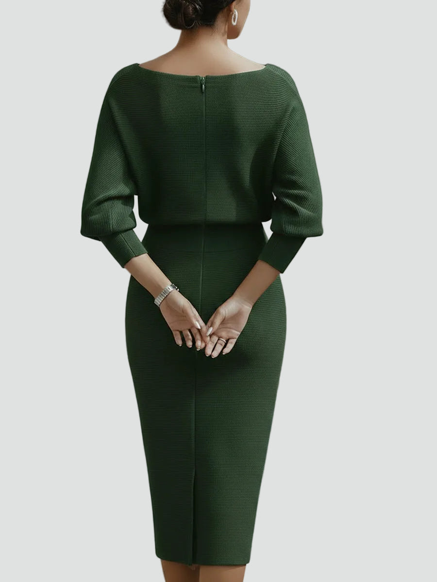 Della-Mae - Women's Dress in Knit with Three-Quarter Sleeves - photo 8
