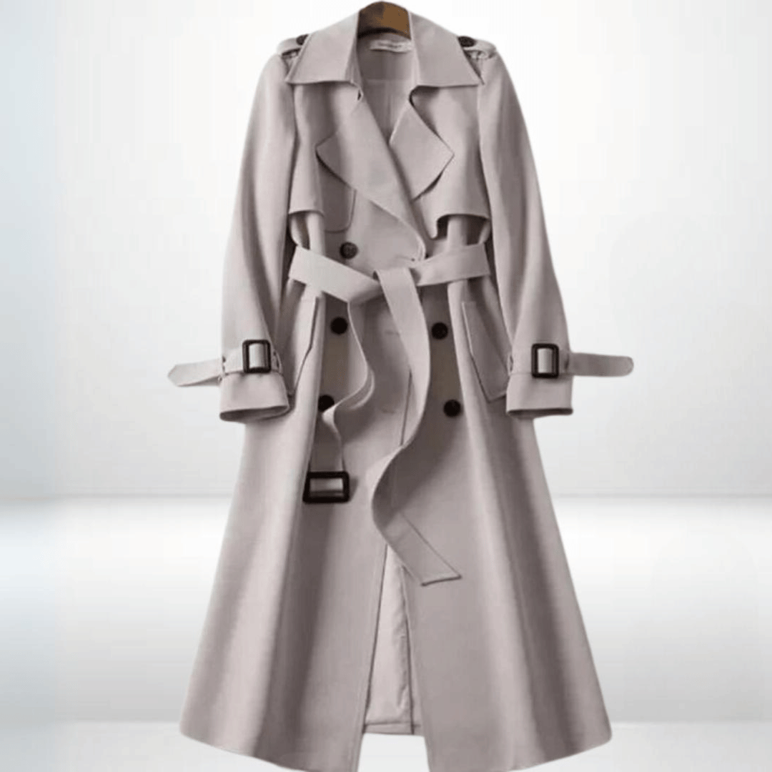 Demi - Women's Oversized Trench Coat with Side Pockets - photo 4