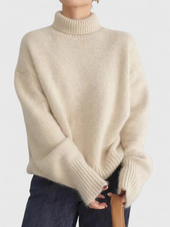 Dinah - Women's Relaxed Jumper with Roll Neck - photo 4