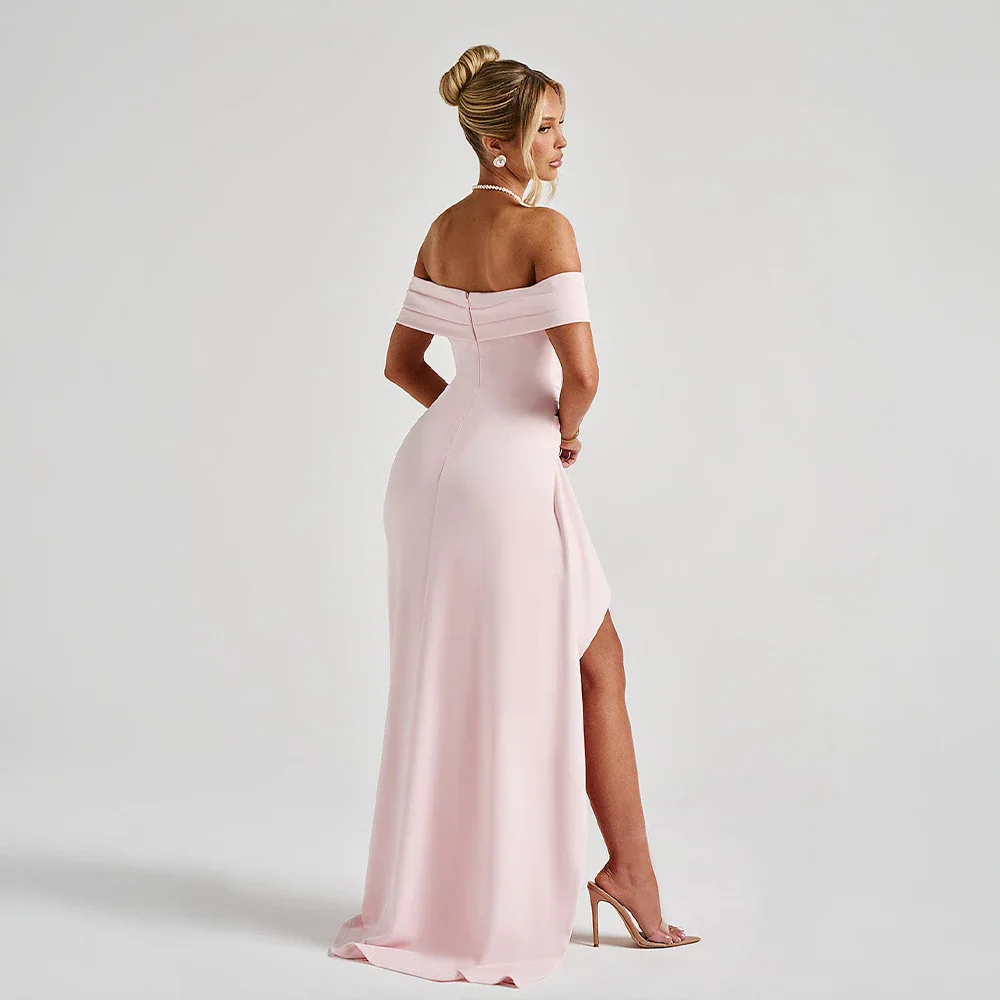 Dora - Women's Off-Shoulder Evening Maxi Dress with Side Slit - photo 6