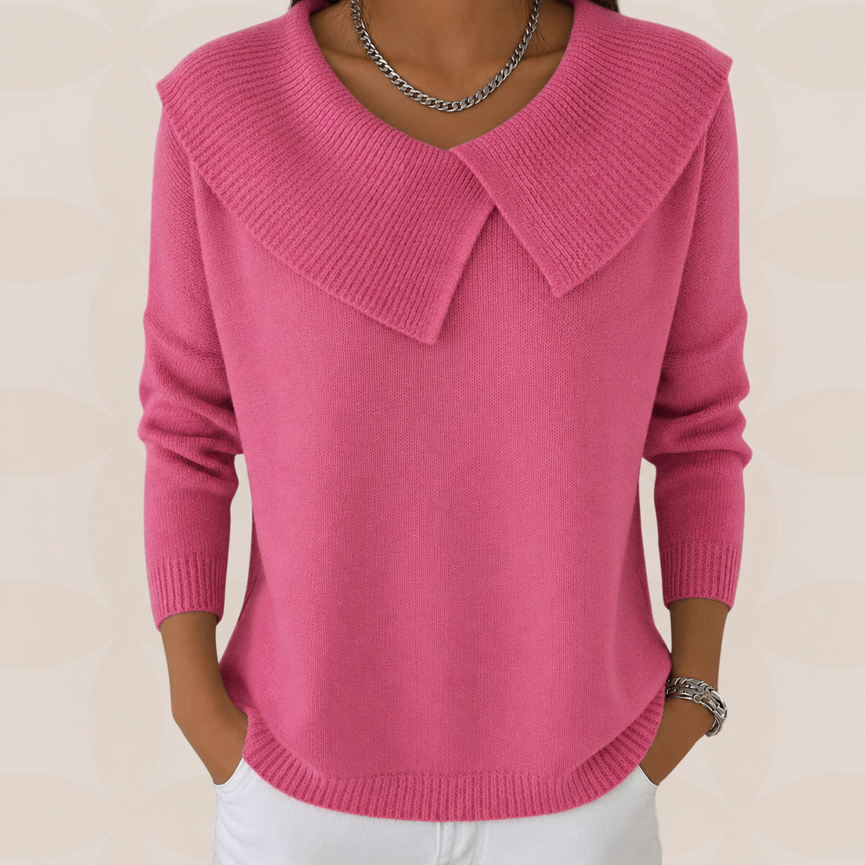 Doreen - Women's Jumper with Collar - photo 3