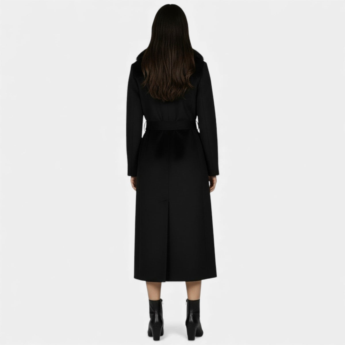 Doris - Women's Wrap Coat with Tie Belt - photo 5