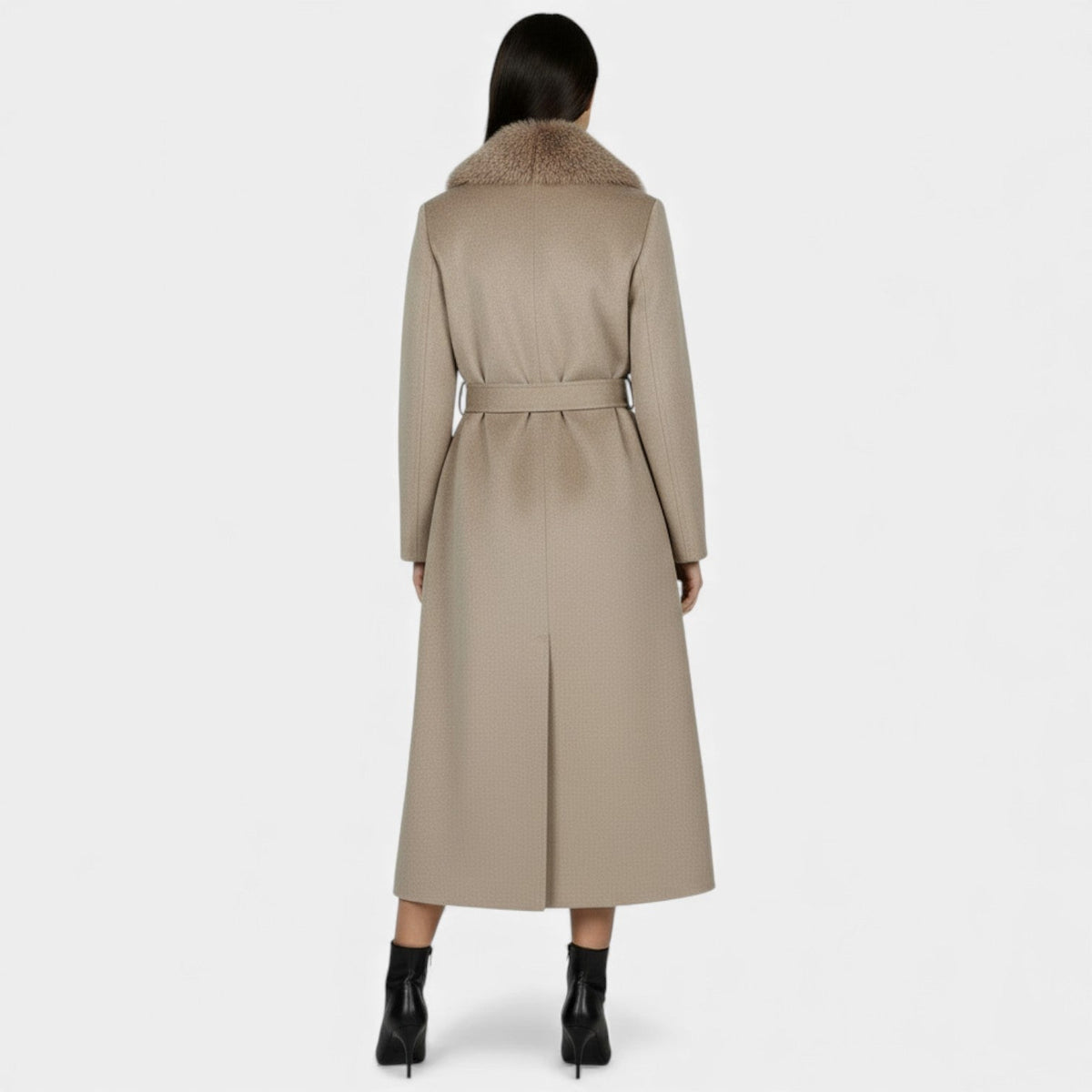 Doris - Women's Wrap Coat with Tie Belt - photo 8