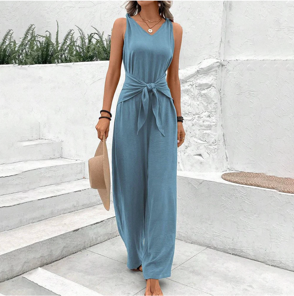 Echo - Women's Flowing Jumpsuit with Wide Leg - photo 1