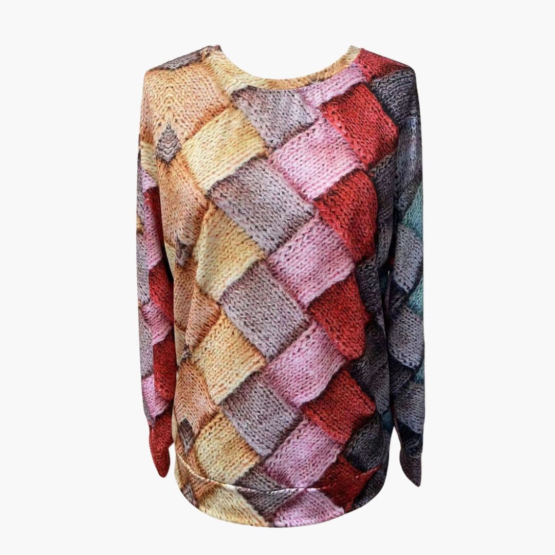 Edith - Women's Relaxed Jumper in Knit with Long Sleeves - photo 5