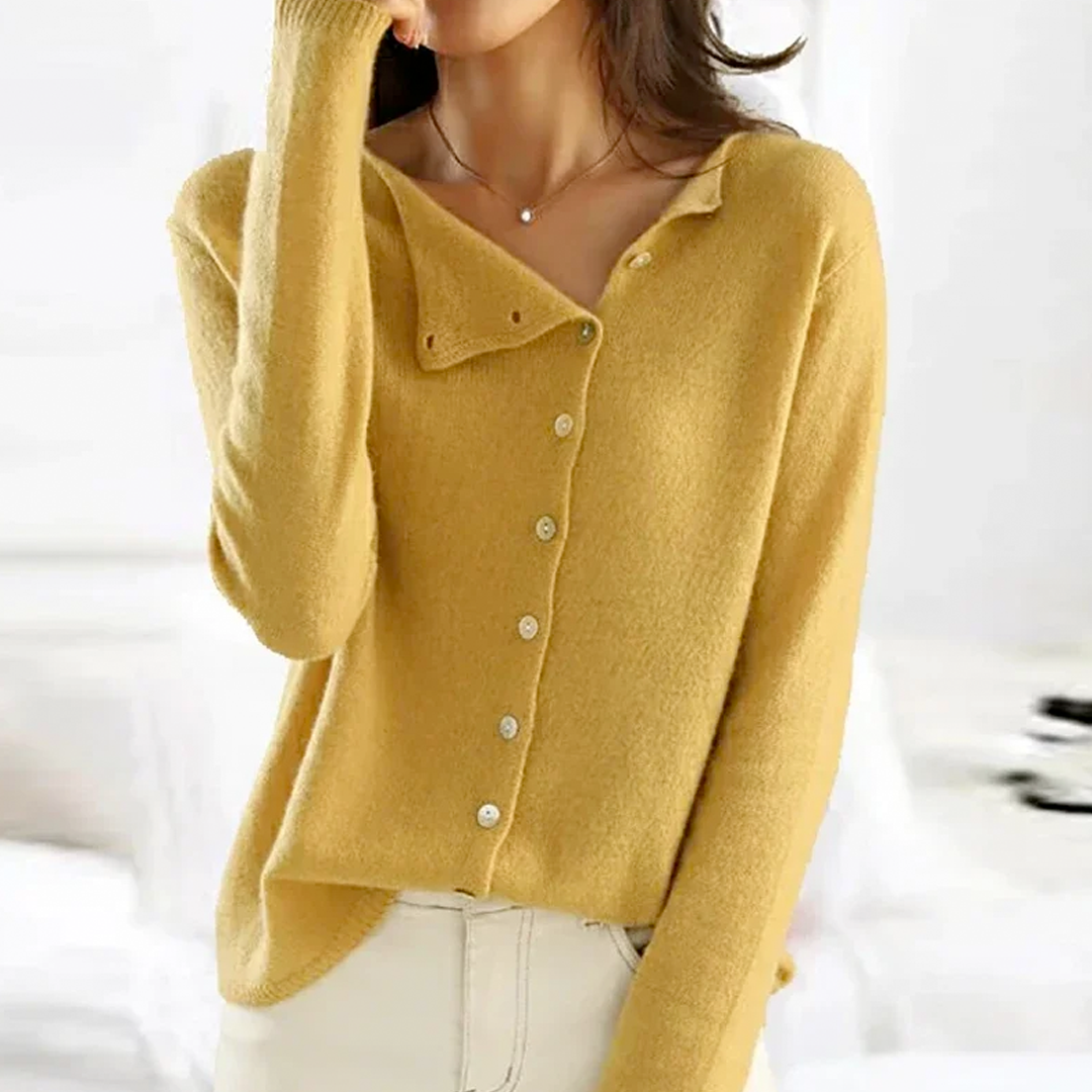 Tori - Women's Single-Breasted Knit Cardigan