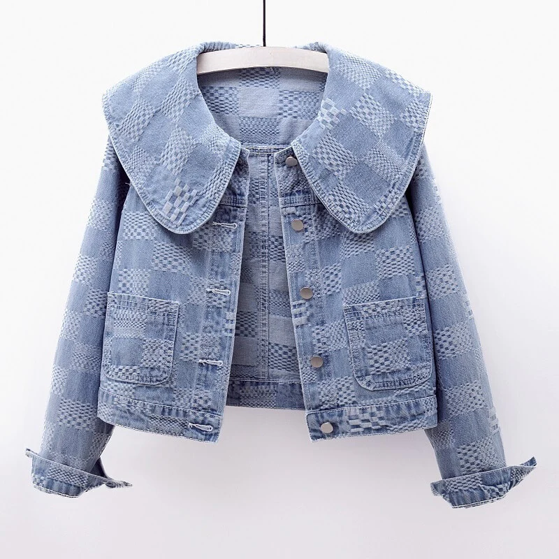 Ella - Women's Relaxed Denim Jacket with Collar - photo 3
