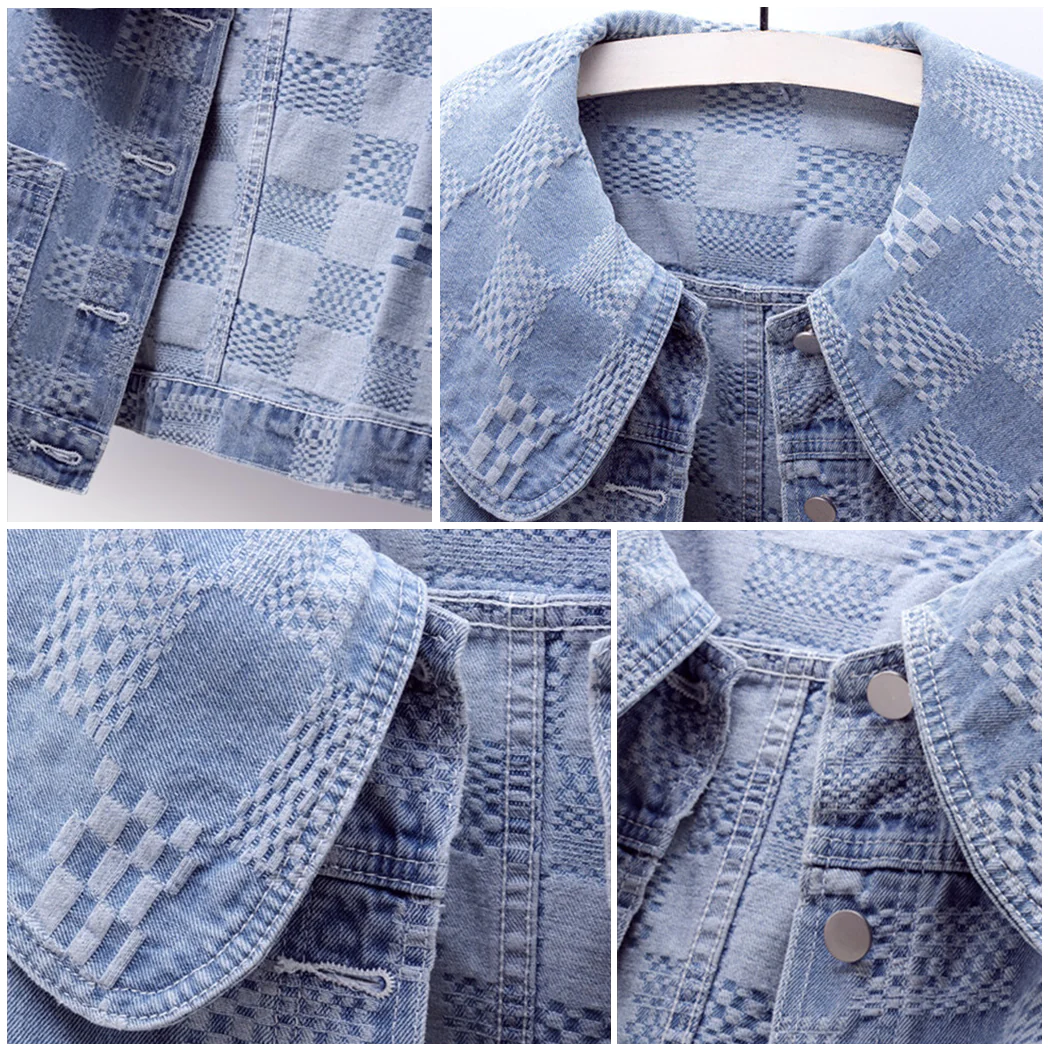 Ella - Women's Relaxed Denim Jacket with Collar - photo 5