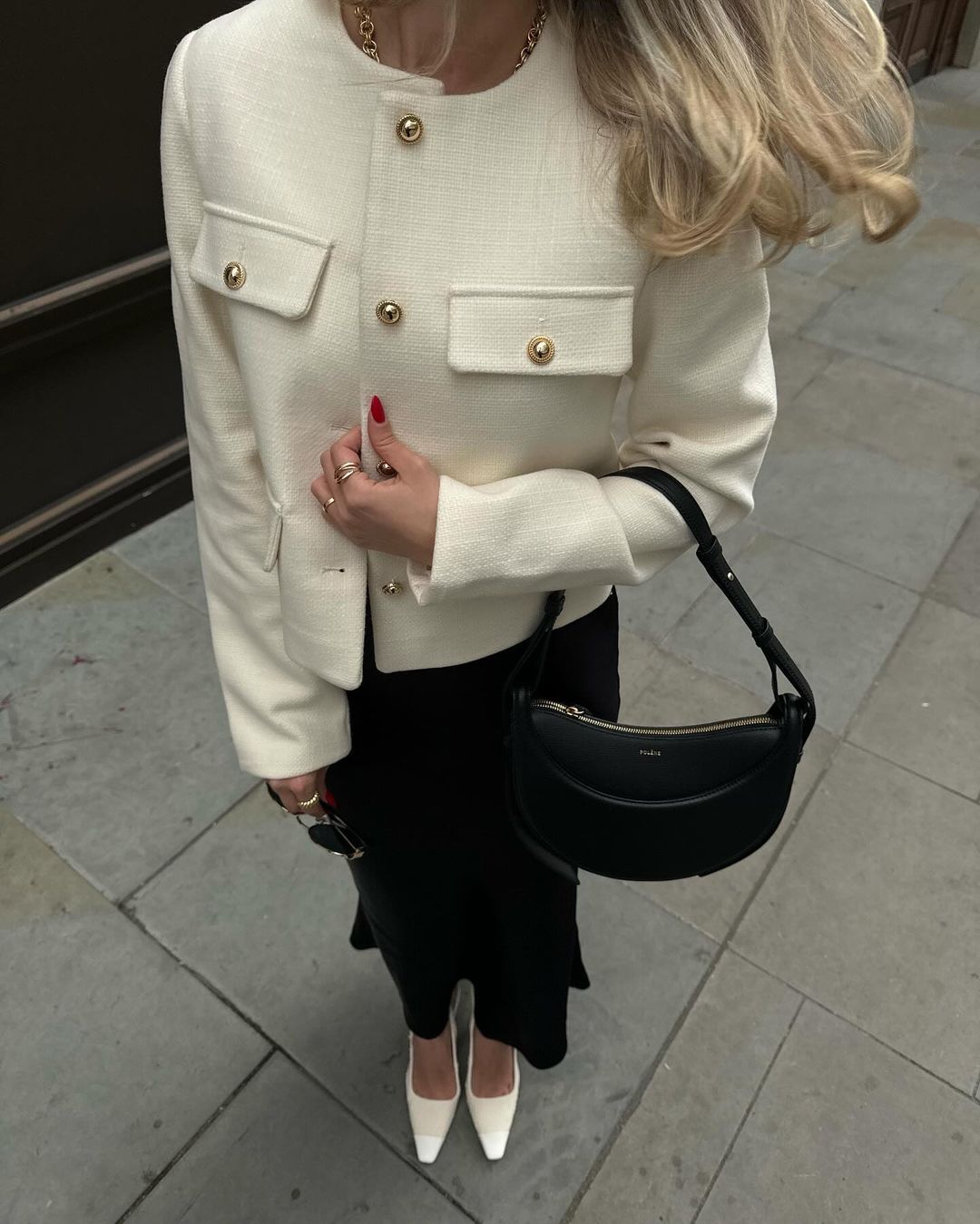 Ellery - Women's Cropped Jacket with Button Front - photo 7