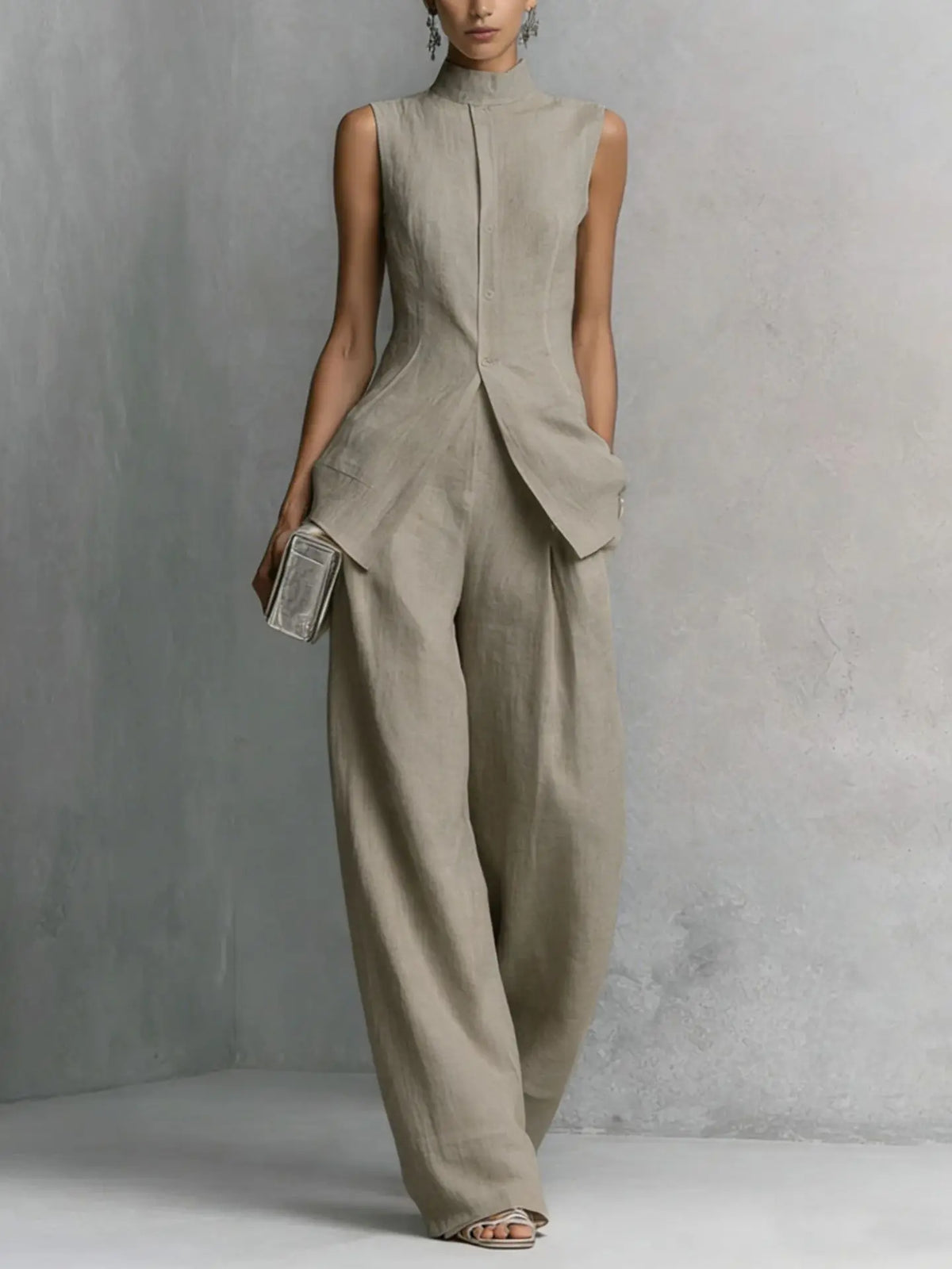 Ellery - Women's Jumpsuit with Roll Neck - photo 2