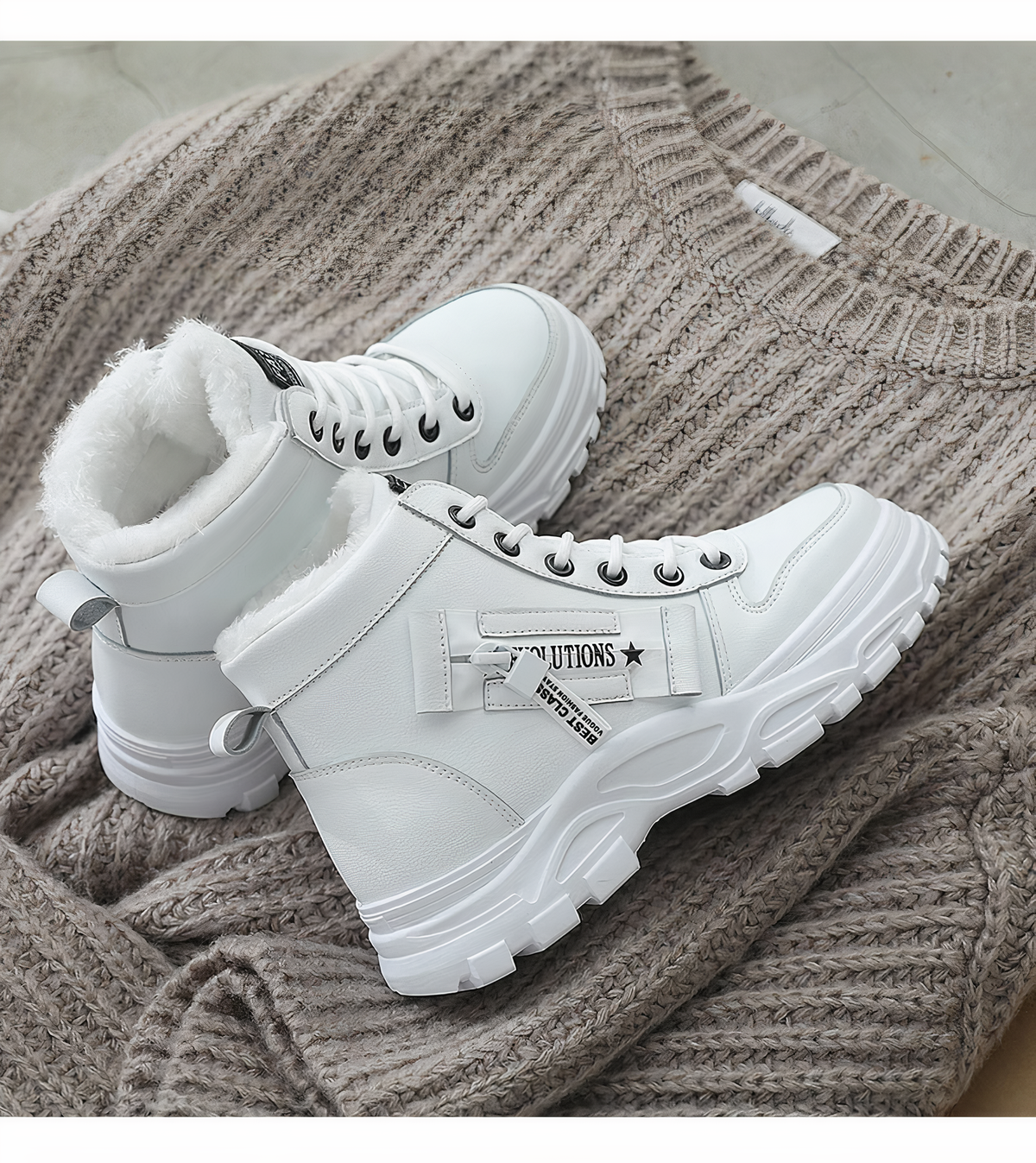Ember - Women's High-Top Snow Boots with Faux Fur Lining - photo 1
