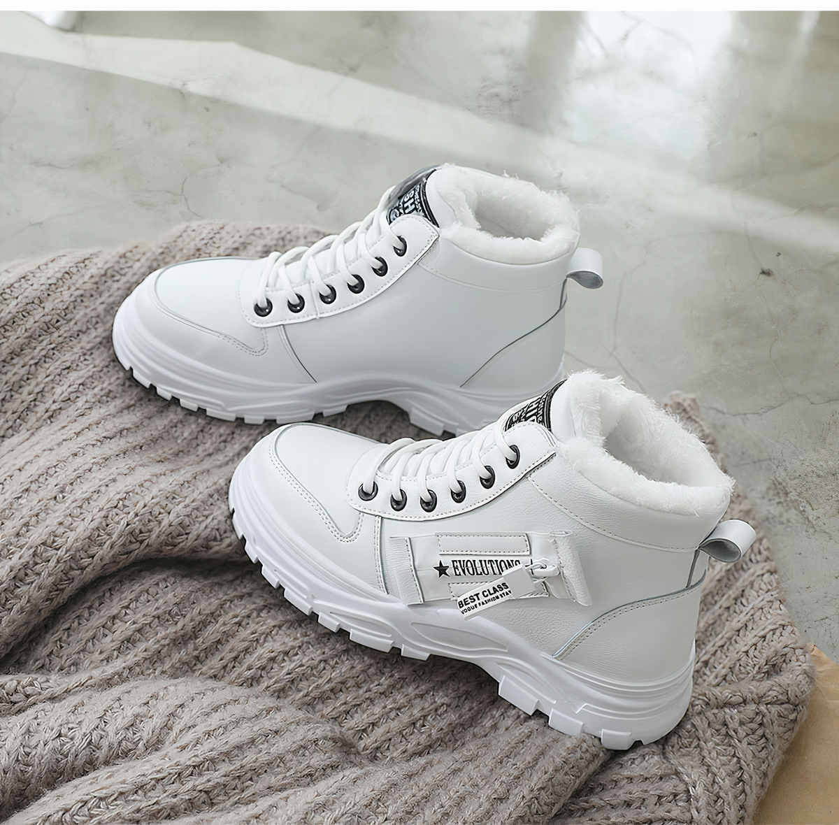 Ember - Women's High-Top Snow Boots with Faux Fur Lining - photo 3