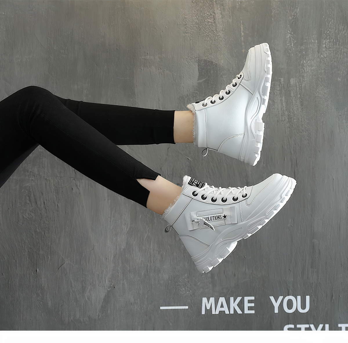 Ember - Women's High-Top Snow Boots with Faux Fur Lining - photo 5