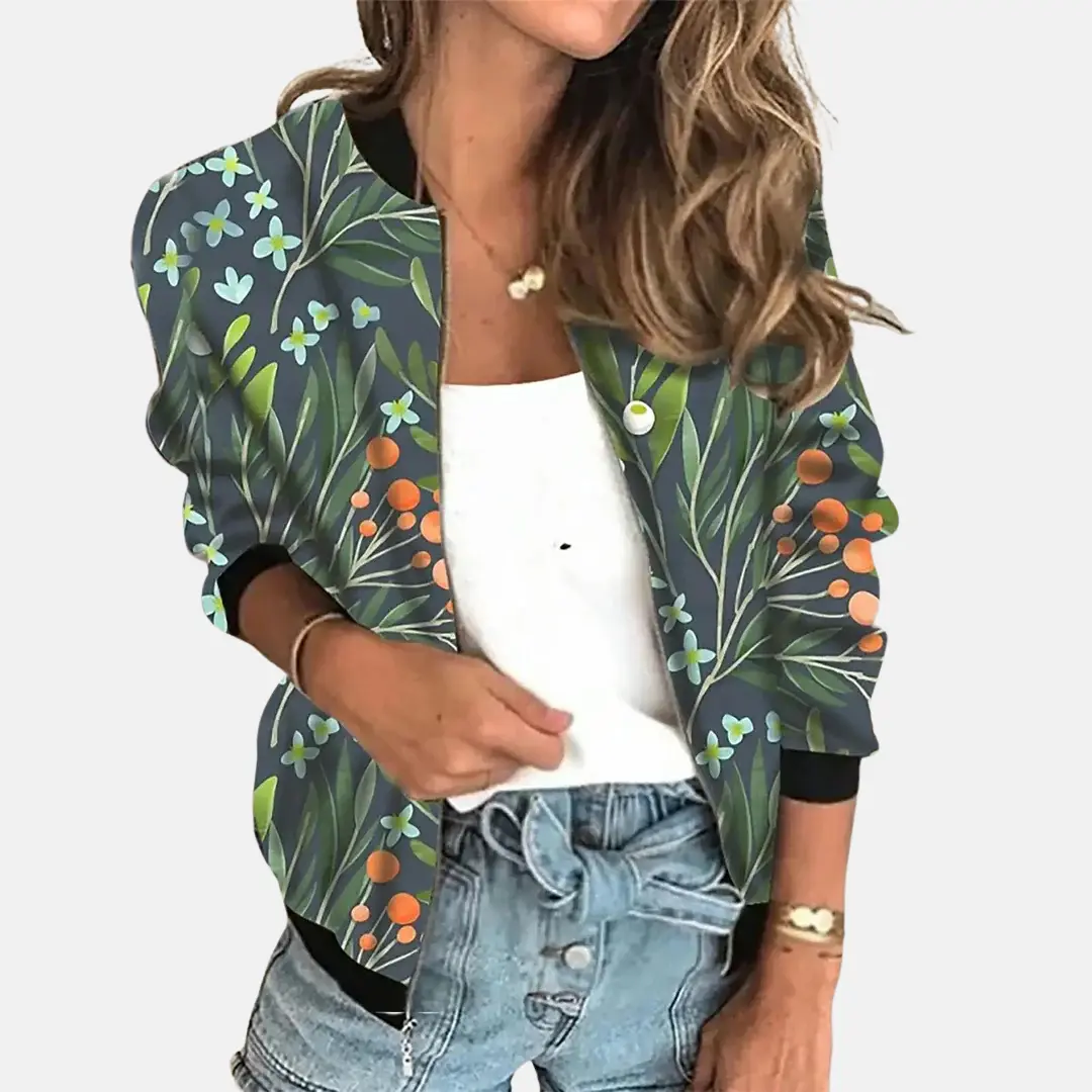 Emery - Women's Bomber Jacket with Zip Front - photo 4