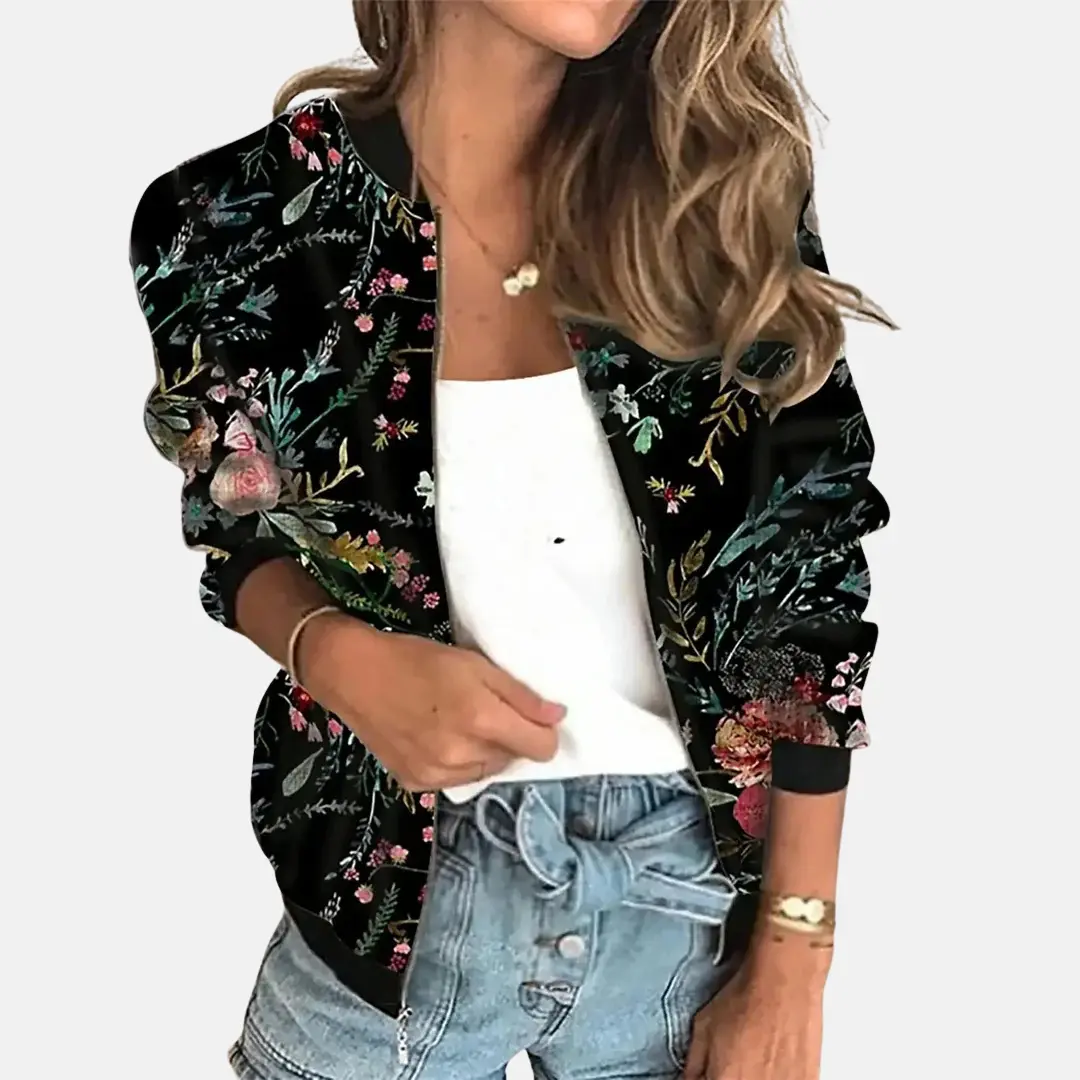 Emery - Women's Bomber Jacket with Zip Front - photo 5