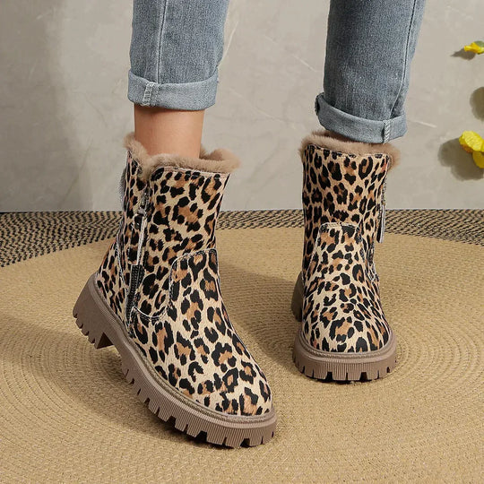 Emma - Women's Leopard Print Winter Boots - photo 1