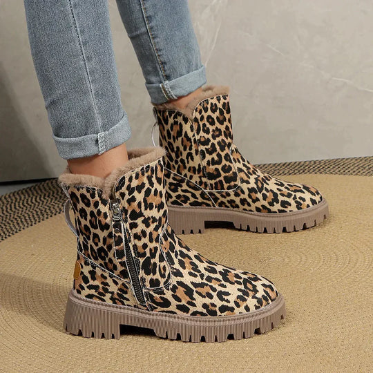 Emma - Women's Leopard Print Winter Boots - photo 2