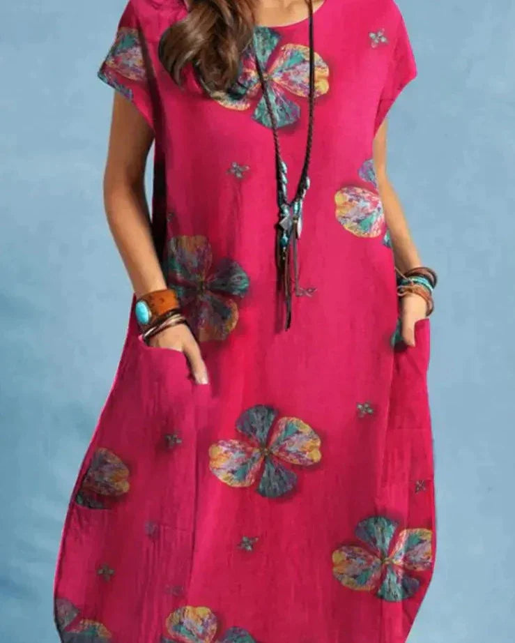 Hattie - Women's Vintage Midi Dress (Plus Size Available)