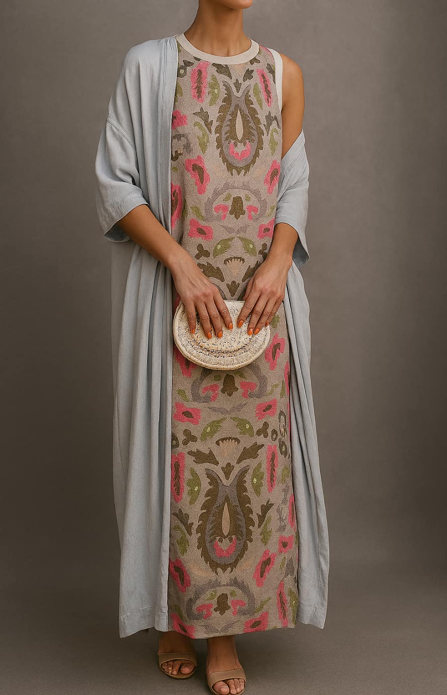 Enya - Women's Maxi Dress in Boho Print with Matching Gilet - photo 3