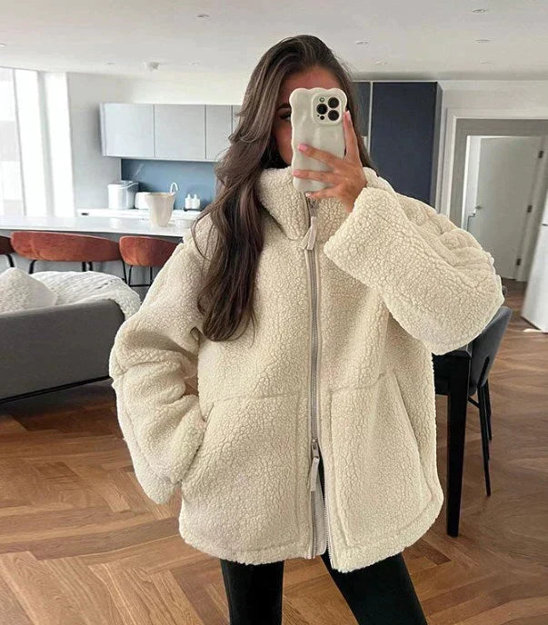 Etta-Rose - Women's Oversized Jacket in Fleece Lining - photo 1