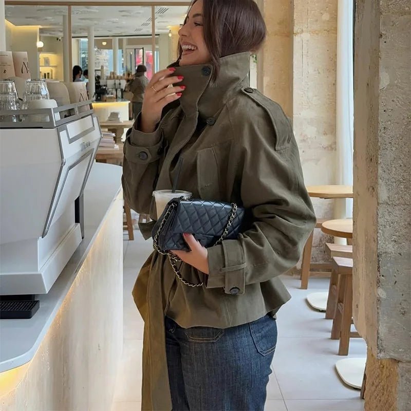 Faelan - Women's Trench Coat with Tie Belt - photo 5